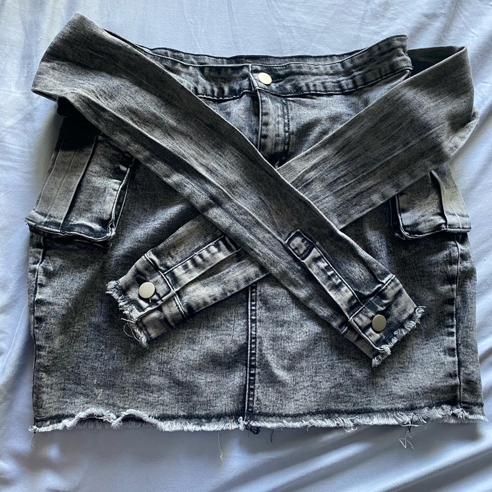 acid wash skirt
